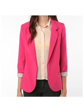 Silence + Noise Urban Outfitters Women's Size Small Boyfriend Blazer Open Pink